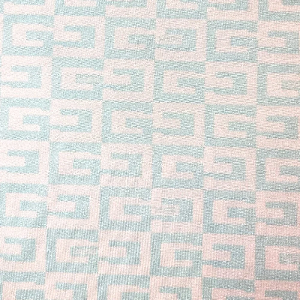 Guess | Slinky Short Sleeve G Checker Logo Top White & Pastel Turquoise | Medium